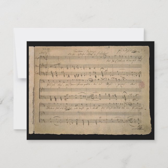 Antique Sheet Music from 1822, Song of the Old Man (Front)