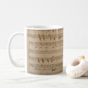 Antique Sheet Music from 1822, Song of the Old Man Coffee Mug