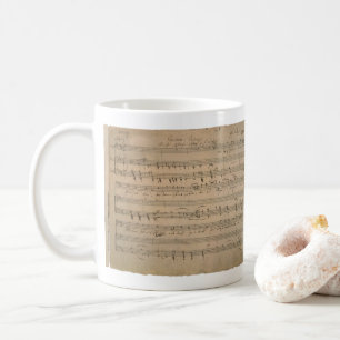 Antique Sheet Music from 1822, Song of the Old Man Coffee Mug