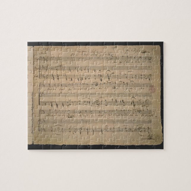 Antique Sheet Music from 1822, Song of the Old Man Jigsaw Puzzle (Horizontal)
