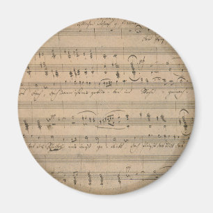 Antique Sheet Music from 1822, Song of the Old Man Magnet