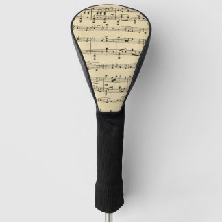 Antique Sheet Music Golf Head Cover