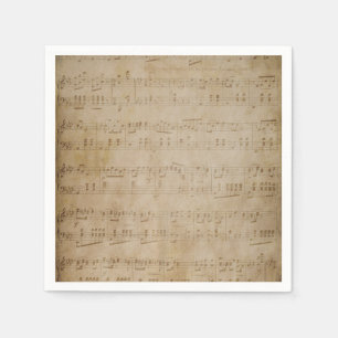 Antique Sheet Music Napkin