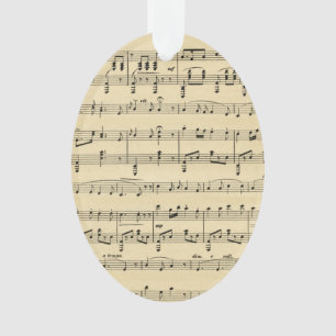 Antique Sheet Music Ornament