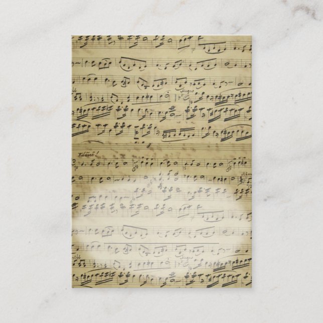 Antique Sheet Music Place Card (Front)