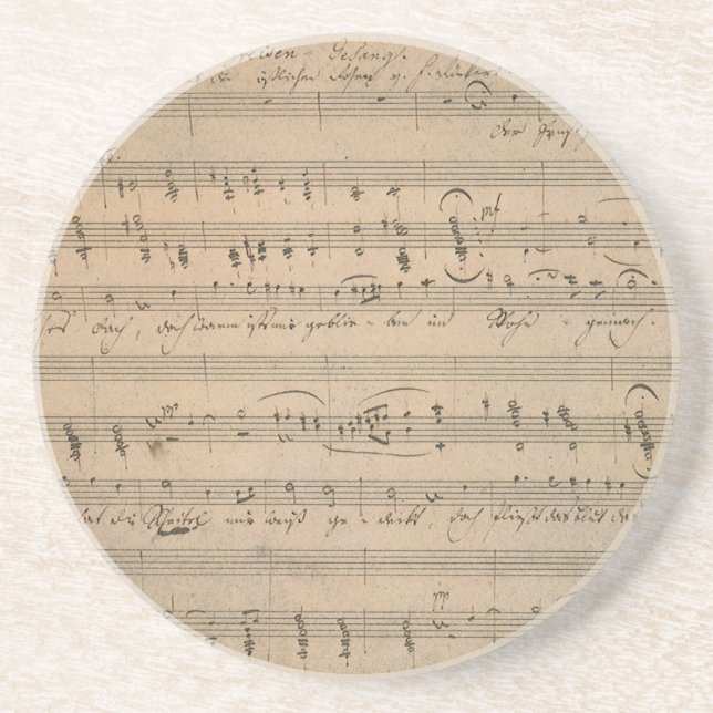 Antique Sheet Music, Song of the Old Man, 1822 Coaster (Front)