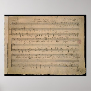 Antique Sheet Music, Song of the Old Man, 1822 Poster