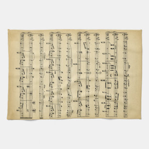 Antique Sheet Music Tea Towel