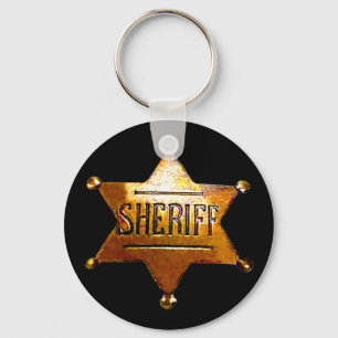 Antique Sheriff's Badge  Key Ring