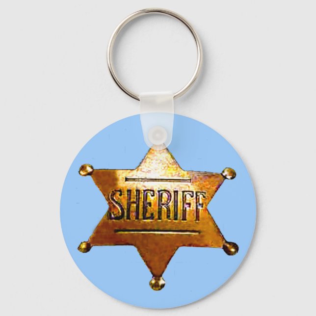 Antique Sheriff's Badge  Key Ring (Front)