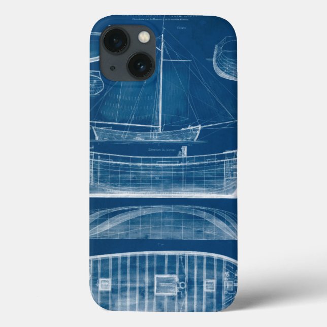 Antique Ship Blueprint II Case-Mate iPhone Case (Back)