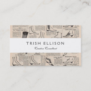 Antique Shoe Advertising Catalogue Business Card