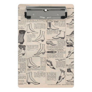 Antique Shoe Advertising Catalogue Mini Clipboard