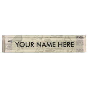 Antique Shoe Advertising Catalogue Nameplate