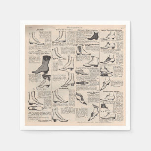 Antique Shoe Advertising Catalogue Napkin