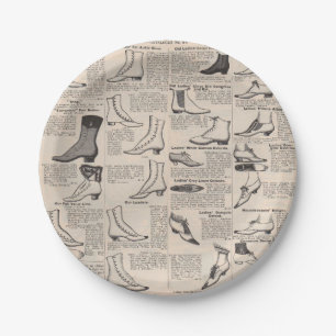 Antique Shoe Advertising Catalogue Paper Plate