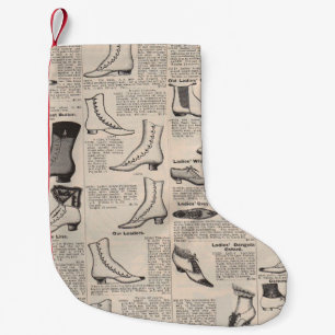 Antique Shoe Advertising Catalogue Small Christmas Stocking