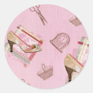 Antique Shoes_Pink Sticker