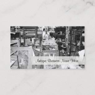 Antique Shop Black and White Business Cards