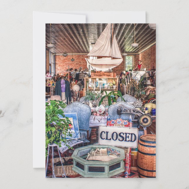 Antique Shop In Historic Oakland Oregon Holiday Card (Front)