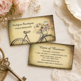 Antique Shop Vintage Bicycle Business Card