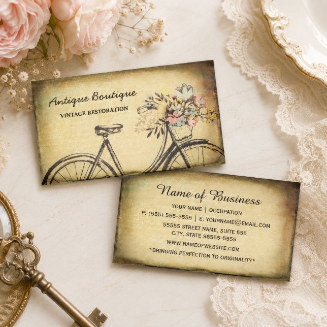 Antique Shop Vintage Bicycle Business Card (Antique Shop Vintage Bicycle Business Card
)
