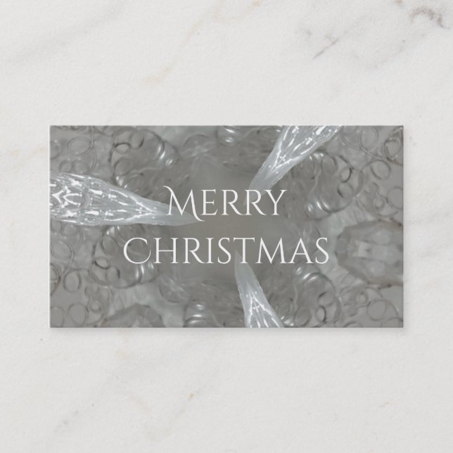 Antique Silver Grey Decorative Kaleidoscopic Business Card (Front)