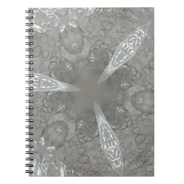 Antique Silver Grey Decorative Kaleidoscopic Notebook (Front)