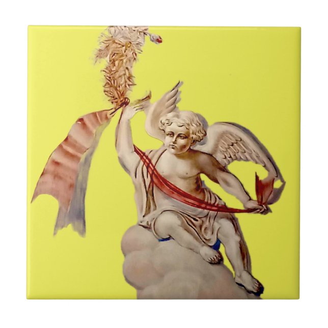 Antique Sky Angel  Tile (Front)