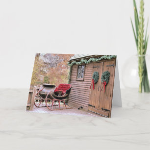 Antique Sleigh Holiday Card