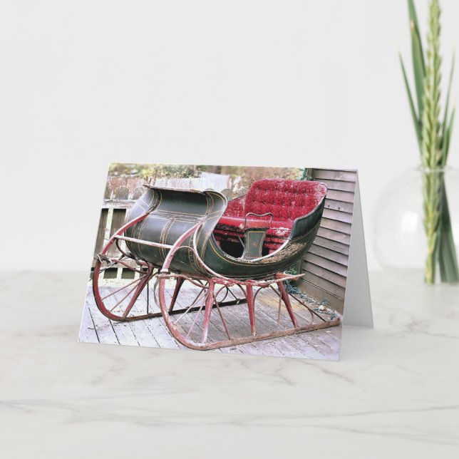 Antique Sleigh Holiday Card (Front)