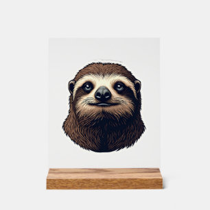Antique Sloth Illustration Vintage Tee (2) Acrylic Sign