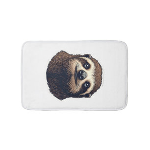 Antique Sloth Illustration Vintage Tee (2) Bath Mat