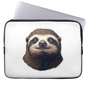 Antique Sloth Illustration Vintage Tee (2) Laptop Sleeve