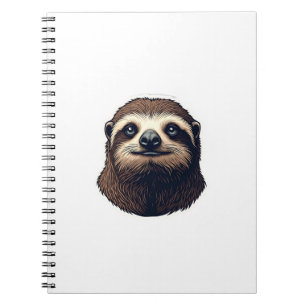 Antique Sloth Illustration Vintage Tee (2) Notebook