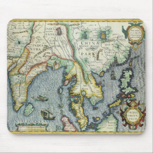 Antique Southeast Asian Map by Mercator / Hondius Mouse Mat