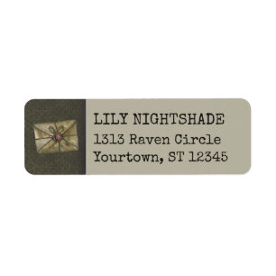 Antique Spooky Letter Autumn Return Address Label