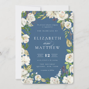 Antique Spring Florals Wedding Invitation
