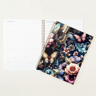 Antique Spring Flowers and Butterflies Planner