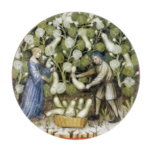 ANTIQUE SQUASH  HARVEST Mediaeval Miniature Cuttin Cutting Board
