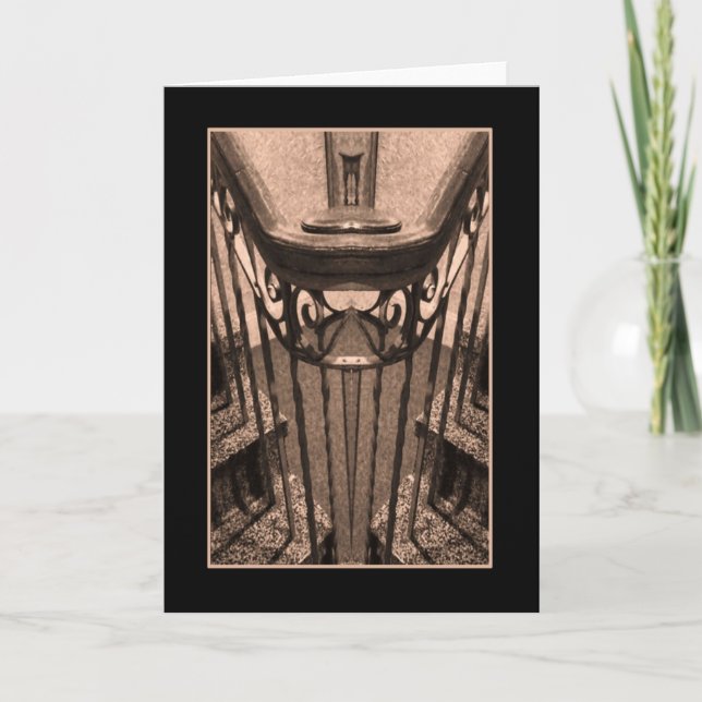 Antique Stairway Abstract Card (Front)