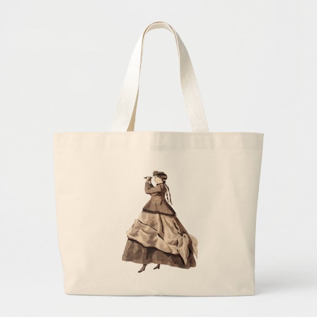 Antique Steampunk Lady on Tote Bag (Front)
