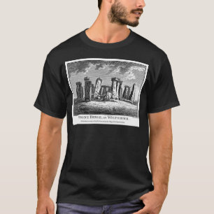 Antique Stonehenge woodcut Stone Circle Engraving T-Shirt