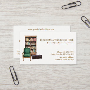 Antique Store Dealer Upholsterer Business Card
