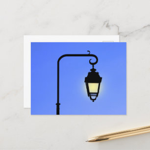 Antique street lamp postcard