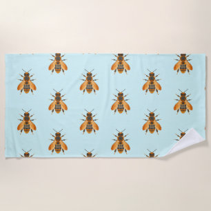 Antique Style Bumble Bee – Vintage Inspired Beach Towel