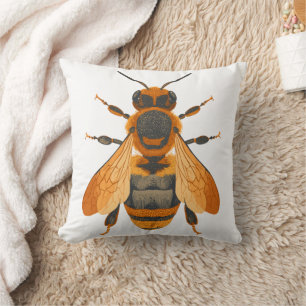 Antique Style Bumble Bee – Vintage Inspired Cushion