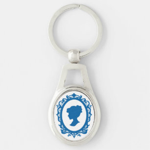 Antique Style Cameo Necklace Key Ring