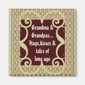 ANTIQUE STYLE GRANDMA & GRANDPA MAGNET