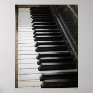 Antique Style Piano Poster